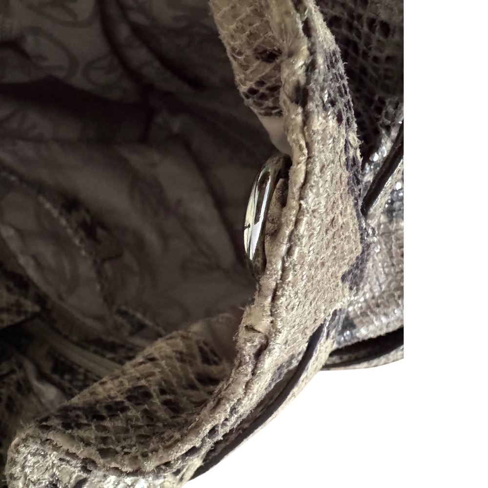Michael Kors Y2K Gansevoort Shoulder Tote Bag Faux SnakeSkin Leather - Picture 10 of 12
